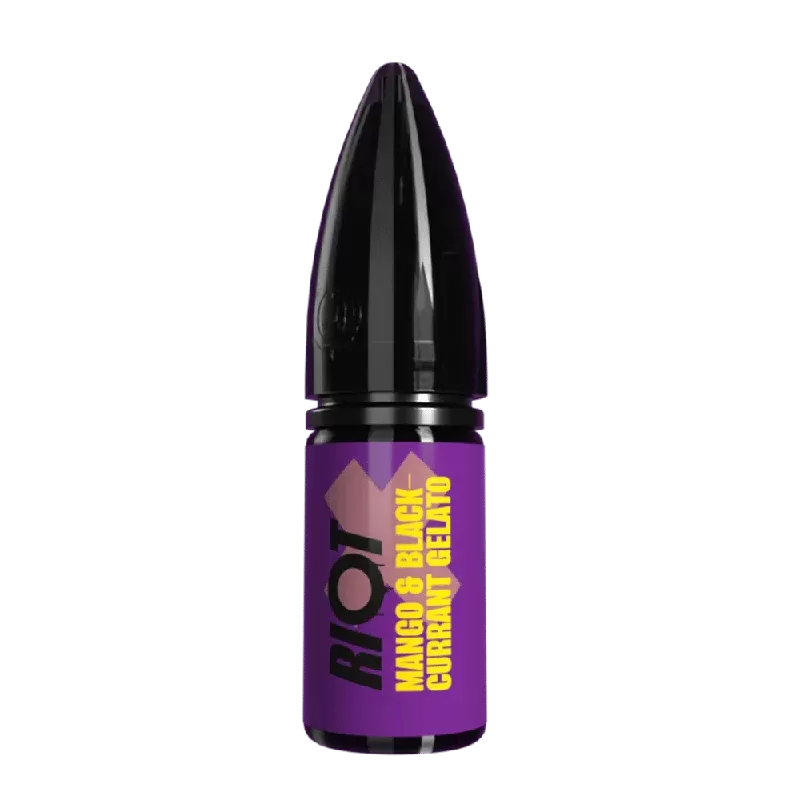 Riot X Nic Salt E-Liquid Mango & Blackcurrant Gelato - Nicotine Strength#20mg>10mg>5mg