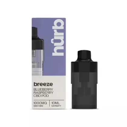 Hurb Breeze CBD 1000mg Prefilled Pod - Blueberry Raspberry