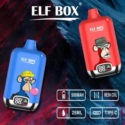 ELF BOX Digital 12000 Puffs | 0%-5% strength, bulk disposable vape - Aiviouvapes