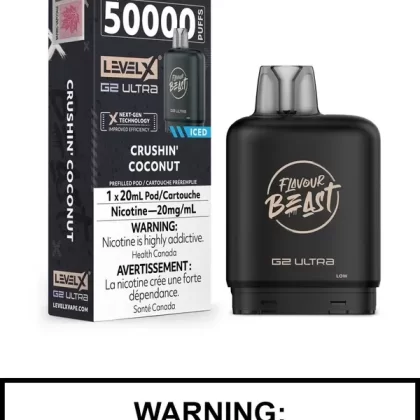 Crushin Coconut Iced Flavour Beast Level X Ultra Pods
