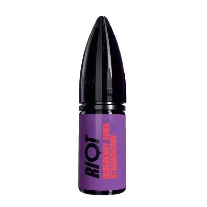 Riot X Nic Salt E-Liquid Blueberry Sour Strawberry - Nicotine Strength#20mg>10mg>5mg (4D68EF)