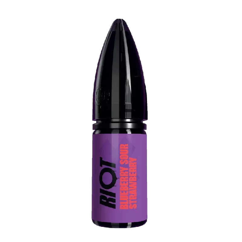 Riot X Nic Salt E-Liquid Blueberry Sour Strawberry - Nicotine Strength#20mg>10mg>5mg (4D68EF)
