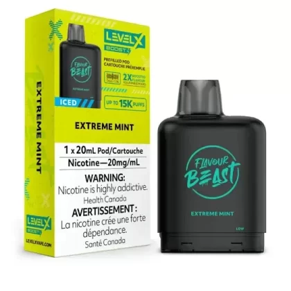 Level X Flavour Beast BOOST Pod 20mL – Extreme Mint Iced – 15K Puffs