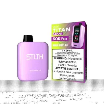 STLTH TITAN MAX DISPOSABLE – WHITE GRAPE ICE