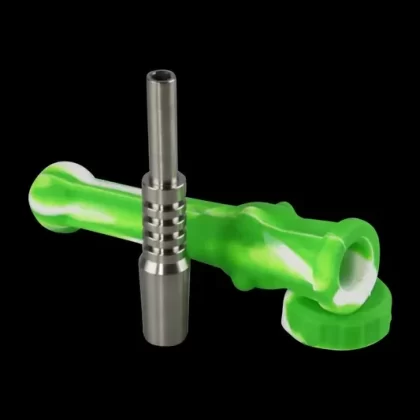 Silicone “Dab Collector” Vapor Straw with Titianium Tip