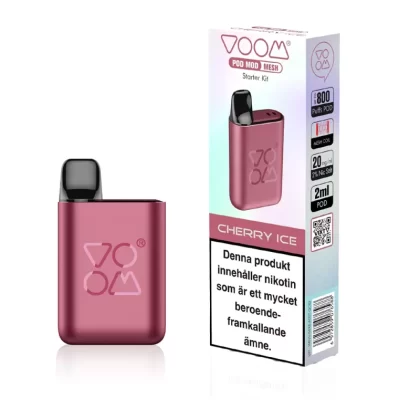 Voom Pod Mod Starter Kit – Cherry Ice Ink. – Pod System - VOOM / Yes / 20mg / 800