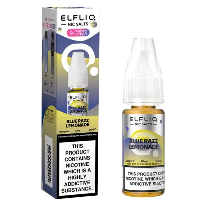 Blue Razz Lemonade Nic Salt E-Liquid by Elf Bar Elfliq (10ml) - 10mg