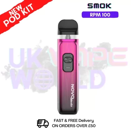 Pink Black Smok Novo Master 30K Pod Kit + Free Nic Salt (PRICE £12.99)