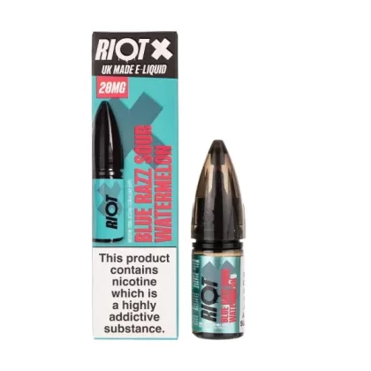 Blue Razz Sour Watermelon Nic Salt E-Liquid by Riot Squad X