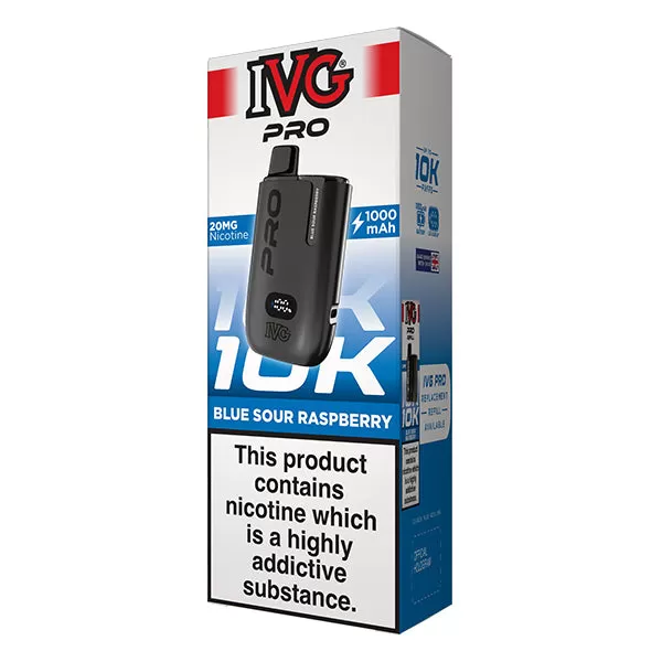 IVG PRO Starter Kit – 10,000 Puff Vape Kit - Blue Sour Raspberry - Image 2