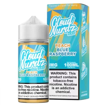 Peach Blue Razz Iced by Cloud Nurdz TFN 100mL - 6MG