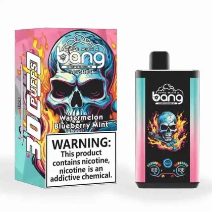 Bang 30000 Pro Dual Flavors Disposable Vape - Flavors#Watermelon & Blueberry Mint>Sour Apple & Blueberry Raspberry>Red Bull & Strawberry Mango>Grape Ice & Cherry Cola>Peach Ice & Strawberry (31B3E0)