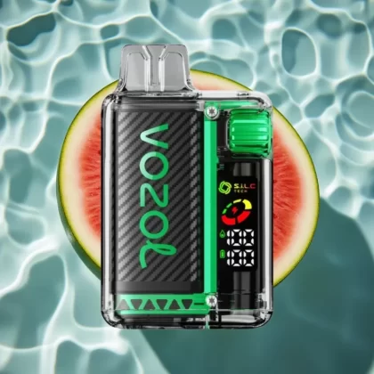 VOZOL Vista 20000 Puffs Rechargeable Disposable Vape with OLED Screen, 6-Level Watt Adjustment, 2% Nicotine, Watermelon Bubble Gum - Bangvapeaustralia