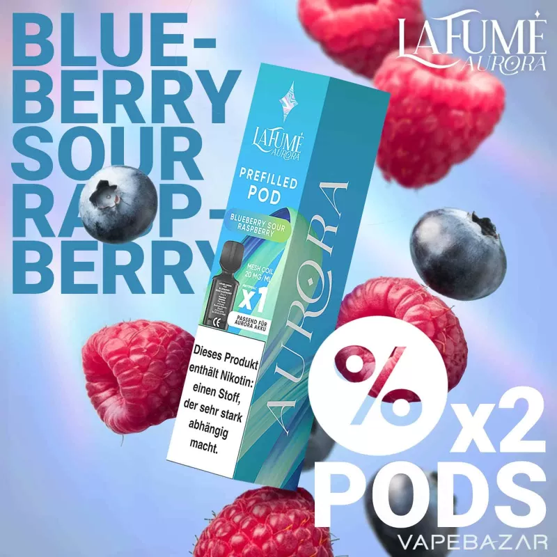 La Fume Aurora Podsystem – Blueberry Sour Raspberry 2er Pack