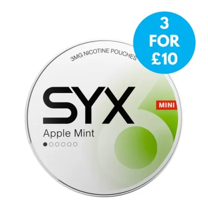 SYX 2.0 Snus 3mg Nicotine Pouches - Vape Product, Low; Apple Mint, Apple Sours