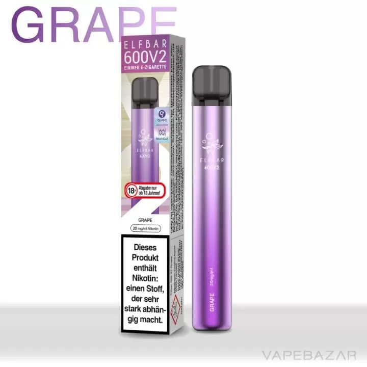 Elf Bar 600 V2 – Grape - Elf Bar / 360 mAh / 20mg/ml / ca. 600 - Image 2