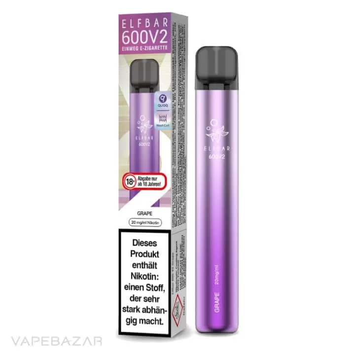 Elf Bar 600 V2 – Grape - Elf Bar / 360 mAh / 20mg/ml / ca. 600 - Image 3