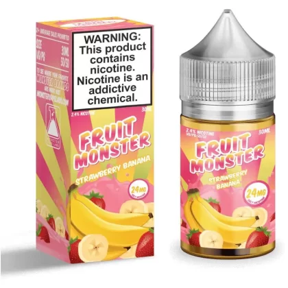 Fruit Monster Salt Nic Premium E-Liquid 30ml - Strawberry Banana Fruit / 48mg