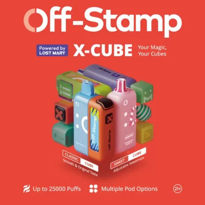 Off-Stamp X-CUBE 25K Disposable KIT Powered By LOST MARY – 25000 Puffs - Hawaiian Popsicle/Pineapple Passion Orange