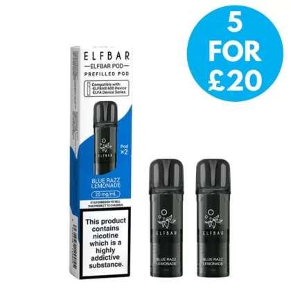 20mg (2%) Elf Bar 600 Prefilled Replacement Pods - Vape Co