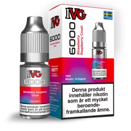 IVG Salt 6000 – Strawberry Raspberry Crush 14,5mg 10ml - E Ciggbolaget Se