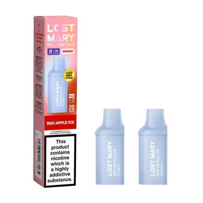 Red Apple Ice Lost Mary BM600 Pods - 20mg - Vape Product (EDF796)