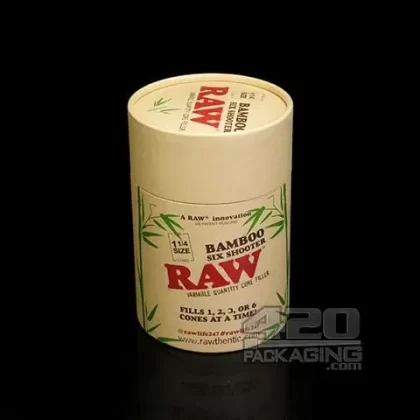 RAW Bamboo Six Shooter 1 1-4 Size Cone Filler - Ejuicewarehouse