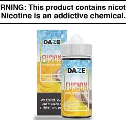 PINEAPPLE COCONUT BANANA ICED BY 7 DAZE FUSION 100ML - Vapejuice