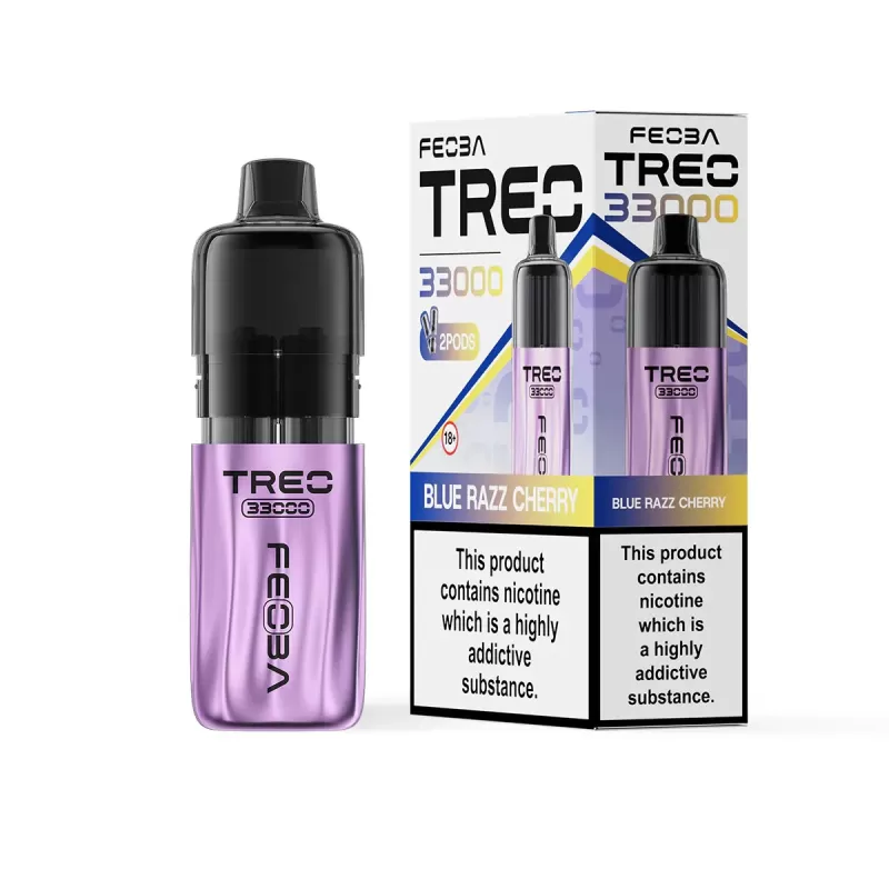 Feoba Treo 33K Prefilled Pod Vape Kit - Blueberry Sour Raspberry - Image 2
