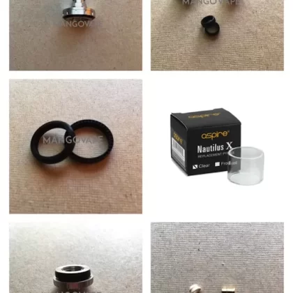 Aspire Nautilus X Replacement Parts Glass Gasket Base Drip Tip - Vape Store