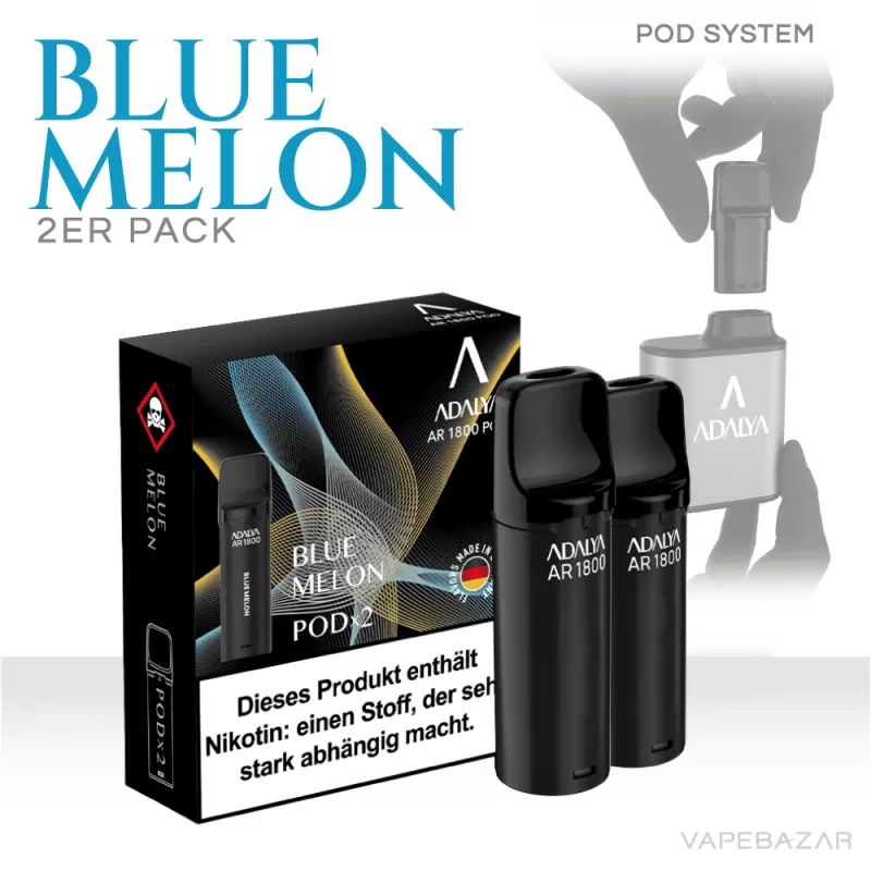 Adalya Alpha Pods – Blue Melon – (2er Pack) - Adalya / Nikotinbenzoat / Propylenglykol / Aromastoffe / Glycerin - Image 2