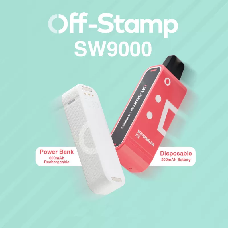Off-Stamp SW9000 Rechargeable Disposable KIT - 9000 Puffs - Cherry Strazz
