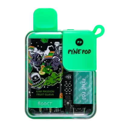 Kiwi Passion Fruit Guava Pyne Pod Boost 8500 - VAP; Vape Product; 5 Pack, Single