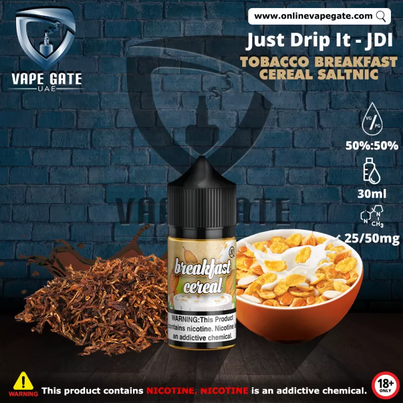 Tobacco Breakfast Cereal Saltnic 30ml by Just Drip It JDI - 25 mg / 30 ml