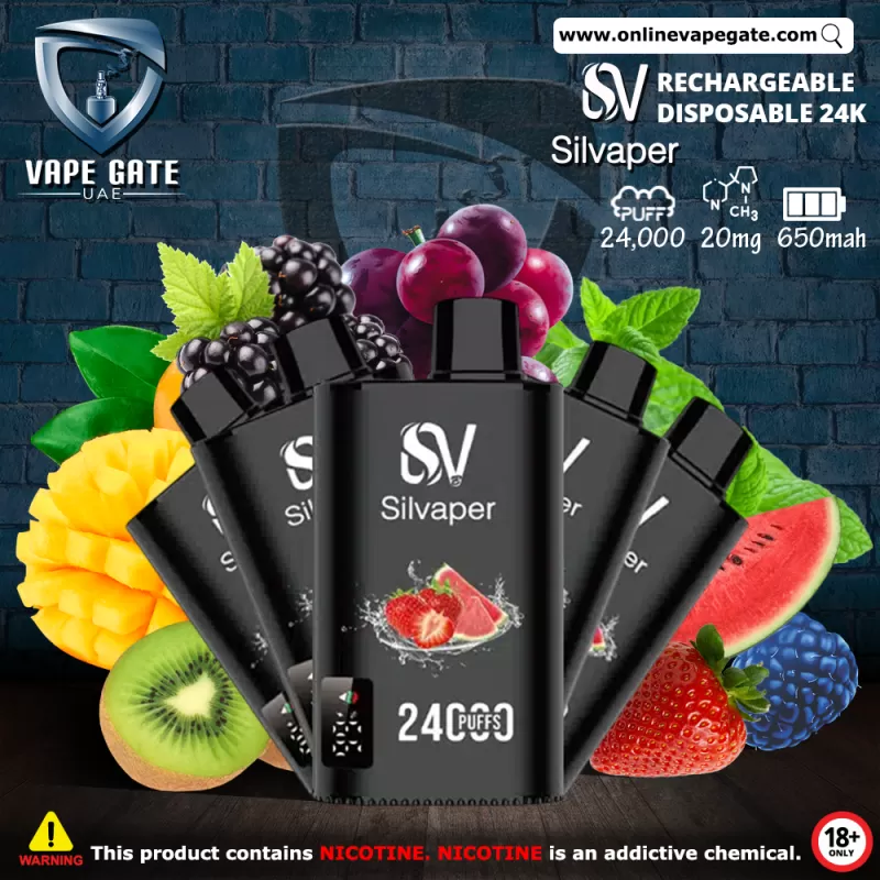 Silvaper Disposable Vape 24000 Puffs - 20 mg / Strawberry Kiwi