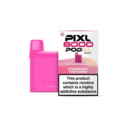 Pixl 8000 Strawberry Kiwi Bubba Refill Pods - Nicotine Strength#20mg (33A066)