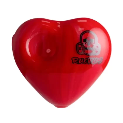 Ruckus Heart Pipe - Color#White>Light Blue>Red