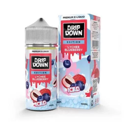 DRIP DOWN EDITION LYCHEE BLUEBERRY ICE FREE BASE 100ML