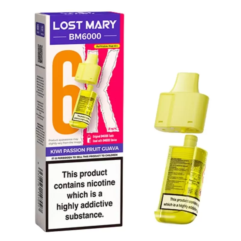 Kiwi Passion Guava BM6000 Prefilled Pods by Lost Mary (2ml + 10ml)