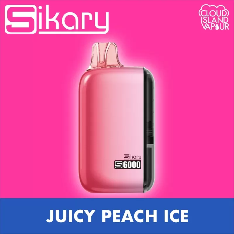 SIKARY S6000 Disposable Vape – Juicy Peach Ice