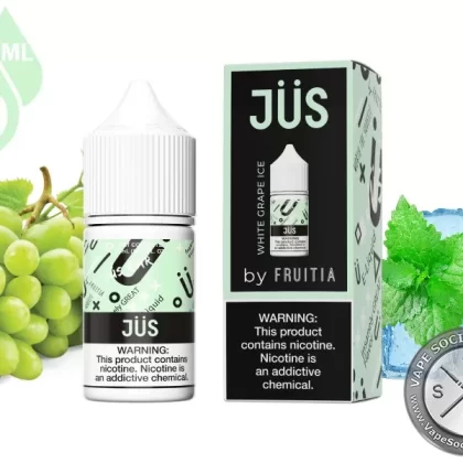 White Grape Ice JÜS by Fruitia Salt 30ml - Vape Product, Vape Product