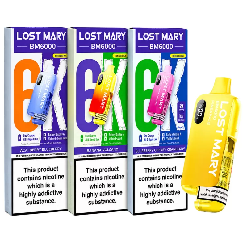 Lost Mary BM6000 Prefilled Vape KIT 0mg - Fresh Mint