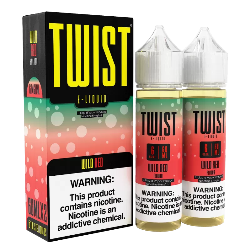 TWIST E-Liquid - Wild Red - 120ML E-Liquid (Twin 60ML Pack) - 3MG