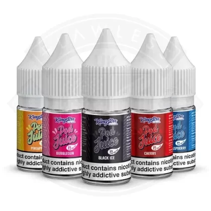 Kingston Pod Juice 10ml (12mg) - Flavours#Arctic Menthol>Banana Ice>Black Ice>Blackcurrant>Blue Raspberry>Blueberry Ice>Cherry>Juicy Strawberry>Lemon Lime>Minty Menthol>Pineapple>Pure Tobacc