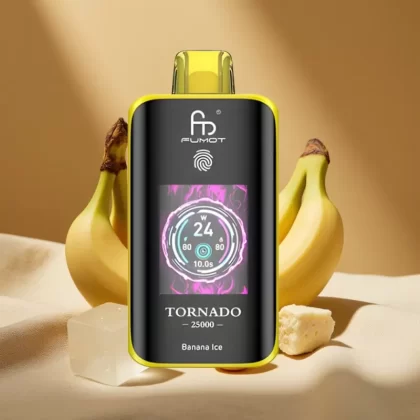 Fumot Tornado 25000 Puffs HD Screen 20ml Banana Ice Disposable Vape