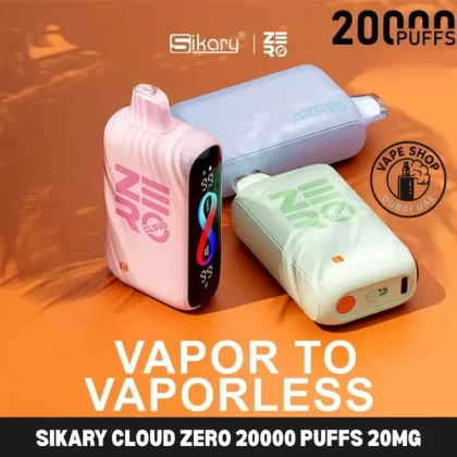 Sikary Cloud Zero 20000 Puffs Disposable 20mg In Dubai, UAE - 1 Piece, Box of 5 Pieces; Black Grape, Blue Razz Ice