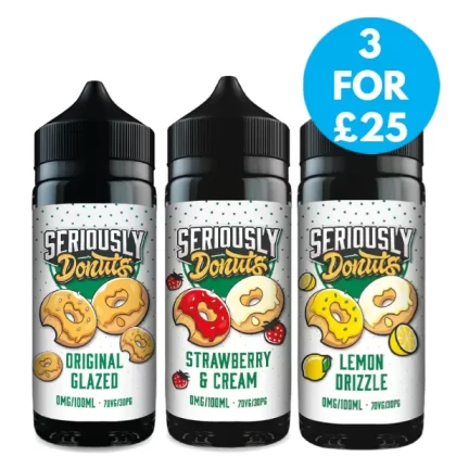 0mg Seriously Donuts Doozy Vape 100ml Shortfill (70VG/30PG) - Vape Co