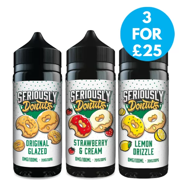 0mg Seriously Donuts Doozy Vape 100ml Shortfill (70VG/30PG) - Vape Co