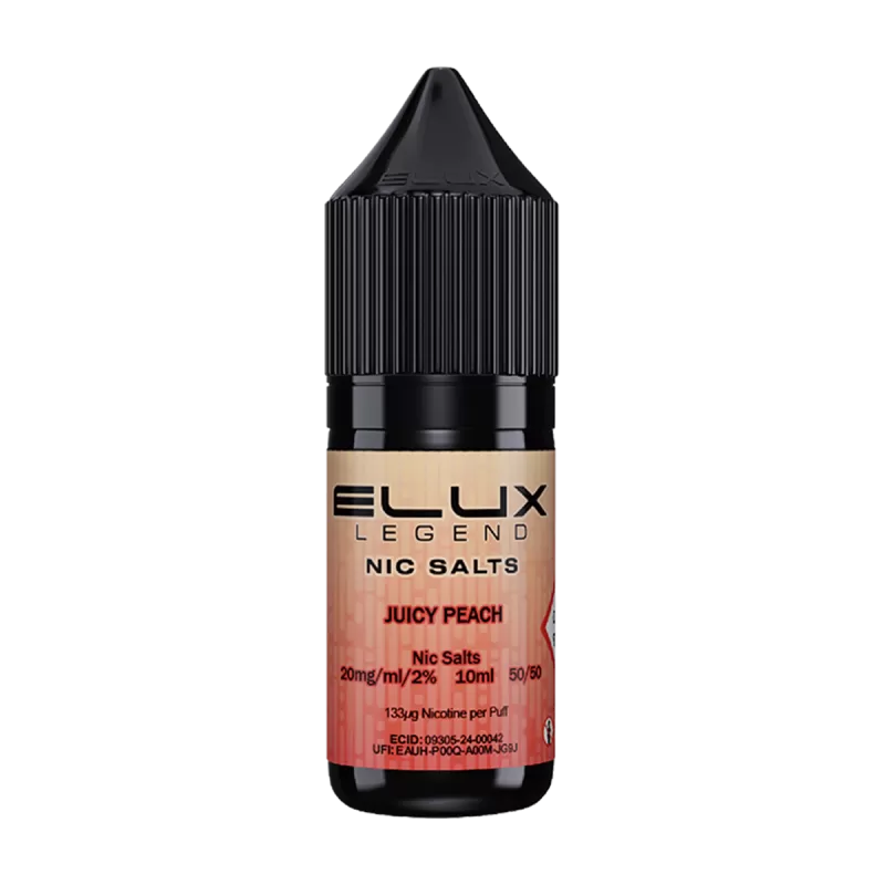 Juicy Peach Nic Salt by Elux 10ml - 20mg - Vape Product