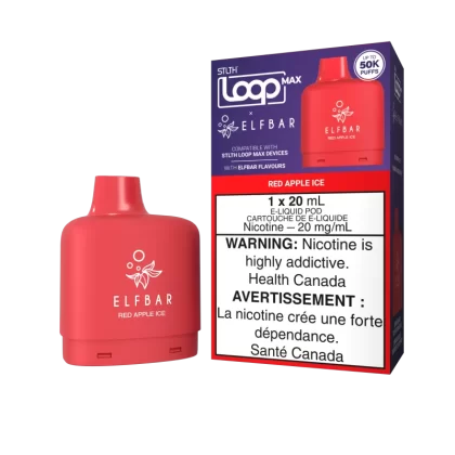 STLTH LOOP MAX X ELFBAR Pod Pack - Red Apple Ice - 20 mg/mL (wholeseller) - Excise ON, 20 mg/mL - ON (EC0170)